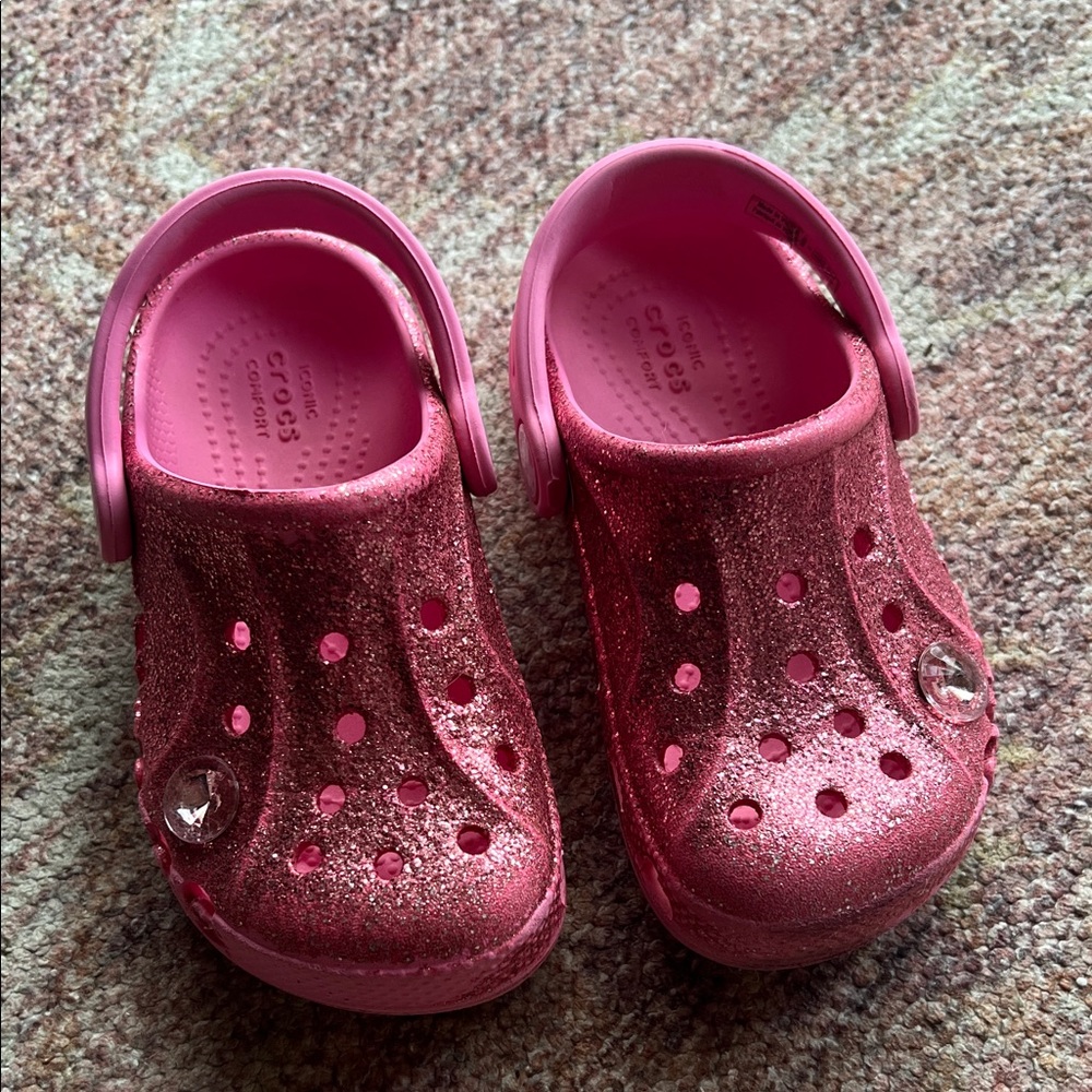 Toddler Sparkle Crocs Size C8